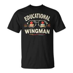 Camiseta Educativa Wingman, Regalo para Maestros y Asistentes de Enseñanza, Camiseta Promocional - Product Image 1