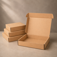 Boîte d'expédition en carton ondulé en gros, boîte d'emballage pour e-commerce, boîte à courrier en kraft, recyclable, logo personnalisé pour les chaussettes et les vêtements