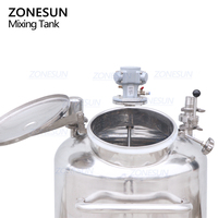 ZONESUN 100L pneumatique en acier inoxydable désodorisants parfum fluide cosmétique Production industrielle Machine d'agitation réservoir de mélange