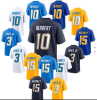 Jahitan Berkualitas Terbaik Dapat Disesuaikan # 15 McCONKEY # 10 HERBERT # 3 JAMES Jersey Sepak Bola Amerika