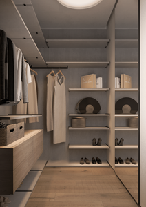 YK 2025 Foshan design moderni a forma di U Custom legno melamina guardaroba camera <span class=keywords><strong>da</strong></span> letto mobili <span class=keywords><strong>da</strong></span> letto cabina armadio con vanità - Product Image 6
