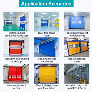 Portes à enroulement rapides en PVC industrielles automatiques à grande vitesse pour conteneurs avec moteur tubulaire intégré - Product Image 5