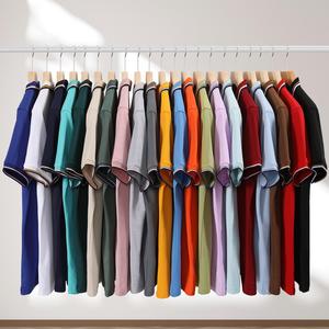 Camisetas de hombre bordadas de media manga corta transpirables de verano para hombre de alta calidad al por mayor, camiseta <span class=keywords><strong>Polo</strong></span> para hombre, venta al por mayor de 2017 - Product Image 4