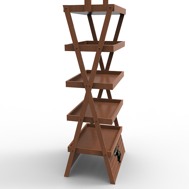Customized Wooden Wine Display Rack for Supermarkets for Showcasing Wines on Shelves — view 3