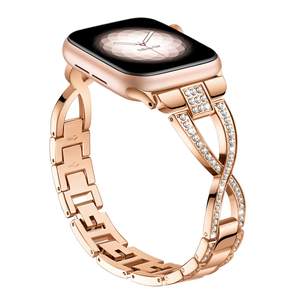 Nouveau design de <span class=keywords><strong>bracelet</strong></span> de luxe en diamant pour montre <span class=keywords><strong>Apple</strong></span> <span class=keywords><strong>Watch</strong></span> 38MM 40MM 41MM 42MM 44MM 45MM 46MM 49MM - Product Image 1