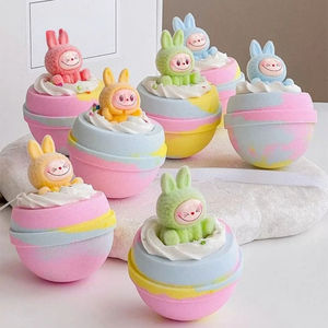 OEM ODM Venta al por mayor Bolas de sal de baño Labu de limpieza profunda e hidratantes, Bombas de baño efervescentes de marca privada, Bombas de baño para niños con juguetes - Product Image 3
