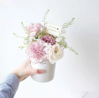 Petites Boîtes Cadeaux Rondes De Luxe en Carton pour Fleurs Roses avec Couvercle, Emballage Floral pour Mariage Fête des Mères