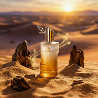 Flacon de parfum de luxe de 100 ml inspiré des robes de soirée - Contenant de parfum élégant en verre texturé avec embellissement doré