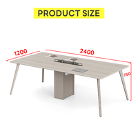 Ensemble de table de réunion et de bureau modulaire extensible en bois moderne pour bâtiment de bureaux