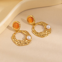 Pendientes de Acero Inoxidable Elegantes Vintage al por Mayor, Joyería de Moda para Mujer