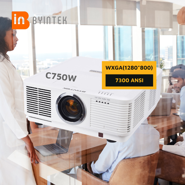 For Cloud C750W Professional Projector 7300 ANSI High Lumens 3LCD 720P/1080P Building Education Business Projection