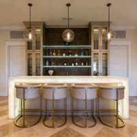 Comptoir de bar contemporain en marbre haut de gamme sur mesure, design à bords lumineux, rangement à vin intégré, écologique, durable, pour hôtel haut de gamme