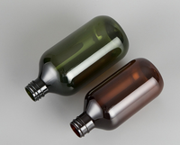 Bouteille en plastique de shampooing de revitalisant pour cheveux vide de haute qualité 400ml bouteilles en plastique PET cosmétiques rondes avec logo personnalisé