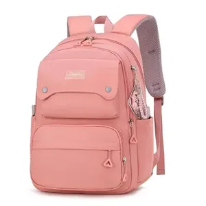 DZ Large Capacity Unisex Fashion Nylon <b>Backpack</b> Zipper Closure Waterproof Polyester Lining Arcuate Shoulder <b>Strap</b> Day Students - Product Image 3