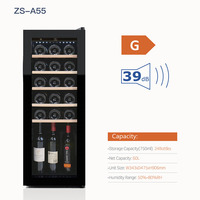 Réfrigérateur à vin électrique en acier inoxydable avec porte vitrée, mini-bar, pour usage domestique et hôtelier
