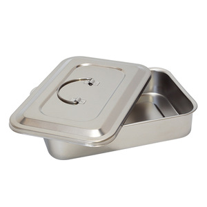 Bandeja de Esterilización de Acero Inoxidable 304 con Tapa, Caja para Instrumentos Quirúrgicos, Contenedor de Desinfección Médica, Color Plateado - Product Image 3
