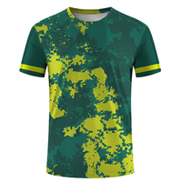 Penjualan terlaris T-shirt desain terbaru pemuda sepak bola tersublimasi hitam merah dan kuning oranye Jersey sepak bola untuk pria