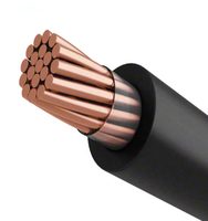 Fil électrique en cuivre toronné THHN THW avec isolation en PVC pour applications de chauffage, tailles AWG 250-700 Kcmil 600V