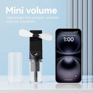 Nuevo Ventilador de Mano con Rociador de Agua, Mini Ventilador Plegable Recargable por USB, Ventilador Portátil con Nebulizador de Agua - Product Image 4