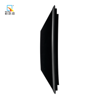 Vente directe usine – Fenêtre de camping-car à suspension supérieure en acrylique courbé à angle droit, cadre en aluminium noir, moustiquaire/pare-soleil pour camping-car