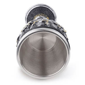 Gobelet antique en acier inoxydable, gobelet en verre Song <span class=keywords><strong>of</strong></span> Ice <span class=keywords><strong>Fire</strong></span>, gobelet médiéval en résine, gobelet en forme d'épée - Product Image 4