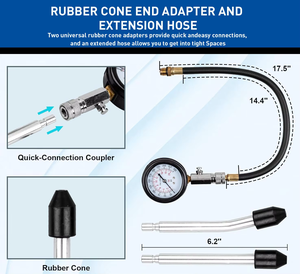 Motorzylinder-Kompressionstester-Kit Zylinder manometer Benzinmotor Zylinder kompression <span class=keywords><strong>tester</strong></span> für M10 M12 M14 M18 - Product Image 4