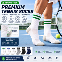 Chaussettes de tennis antidérapantes en coton et nylon, antibactériennes, séchage rapide, rembourrées, anti-ampoules, respirantes, pour sports de terrain, logo personnalisé gratuit