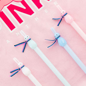 Kreativer Cartoon Langohr-Cartoon-Gel stift 0,5mm Schüler-Gel stift Schreiben eines schwarzen Stiftes Büromaterial für Schüler - Product Image 3