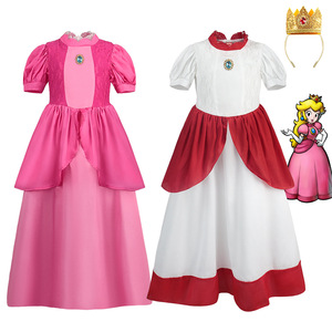 Robe de cosplay princesse Brigitte pour filles, manches bouffantes avec garniture en dentelle, Costume printemps 2023, âge 8-13 ans, thème fantaisie occidentale - Product Image 1