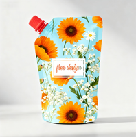 Feuille d'aluminium thermoscellable écologique 750ml détergent à lessive assouplissant recharge de bec avec bouchon à pression