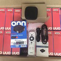 Boîtier TV Android 4K Plus Onn en gros, Android 14, Smart 4K UHD, décodeur Quad Core, WiFi 5G, télécommande vocale, lecteur, modèle exclusif