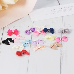 Nơ ruy băng satin thủ công cao cấp, giá rẻ, 196 màu tùy chọn, đính ngọc trai, dùng cho đồ lót, sản xuất tại xưởng Mafolen - Product Image 2