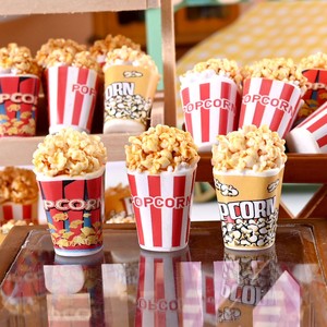 Miniatura de Cubeta de Palomitas de Maíz de Resina, Accesorio de Comida para Casa de Muñecas, Escala 1:12, Snack de Película - Product Image 2