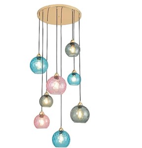 Elegante lámpara colgante de 8 luces, iluminación LED de larga duración de calidad, interruptor de Base de cristal, Control de techo, instalación de sala de estar y dormitorio - Product Image 2