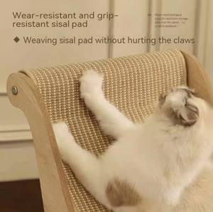 <span class=keywords><strong>Centro</strong></span> de Actividades para Gatos de Diseño Avanzado en Madera con Rascadores de Sisal Natural, Hamaca Transpirable, 4 Niveles, Solución Compacta para Interiores - Product Image 5
