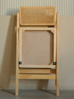 Chaise en rotin pliable en bois de couleur naturelle, style nordique, pour mariage, événement, hôtel, chaise pliante en bois