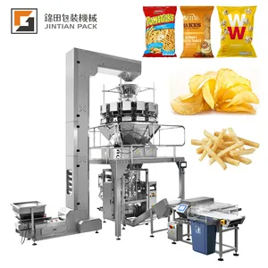 Prezzo di fabbrica Puff Food croccante Banana Chips di piantaggine Snack patatine fritte patatine fritte macchina imballatrice automatica del sacchetto