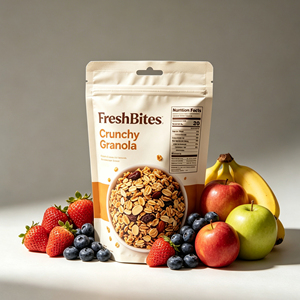 Bolsa de Embalaje de Alimentos con Cierre Reutilizable y Orificio Euro para Granola, Cereales y Frutas Secas, Venta al Por Mayor - Product Image 5