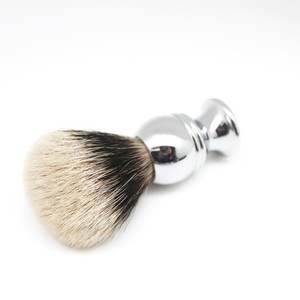 JDK 100% Pur <span class=keywords><strong>Blaireau</strong></span> Cheveux <span class=keywords><strong>Blaireau</strong></span> Argenté En Aluminium Poignée pour hommes De Luxe De Salon De <span class=keywords><strong>Coiffure</strong></span> Professionnel - Product Image 1