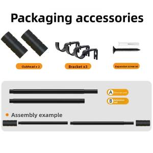 Barra <span class=keywords><strong>de</strong></span> Cortina Telescópica Extensible <span class=keywords><strong>de</strong></span> Metal y <span class=keywords><strong>Hierro</strong></span> Moderna para el Hogar MingLang, <span class=keywords><strong>de</strong></span> 18 a 28 Pulgadas, Ajustable, sin Perforación, Tubo <span class=keywords><strong>de</strong></span> Tensión, Ecológica - Product Image 5