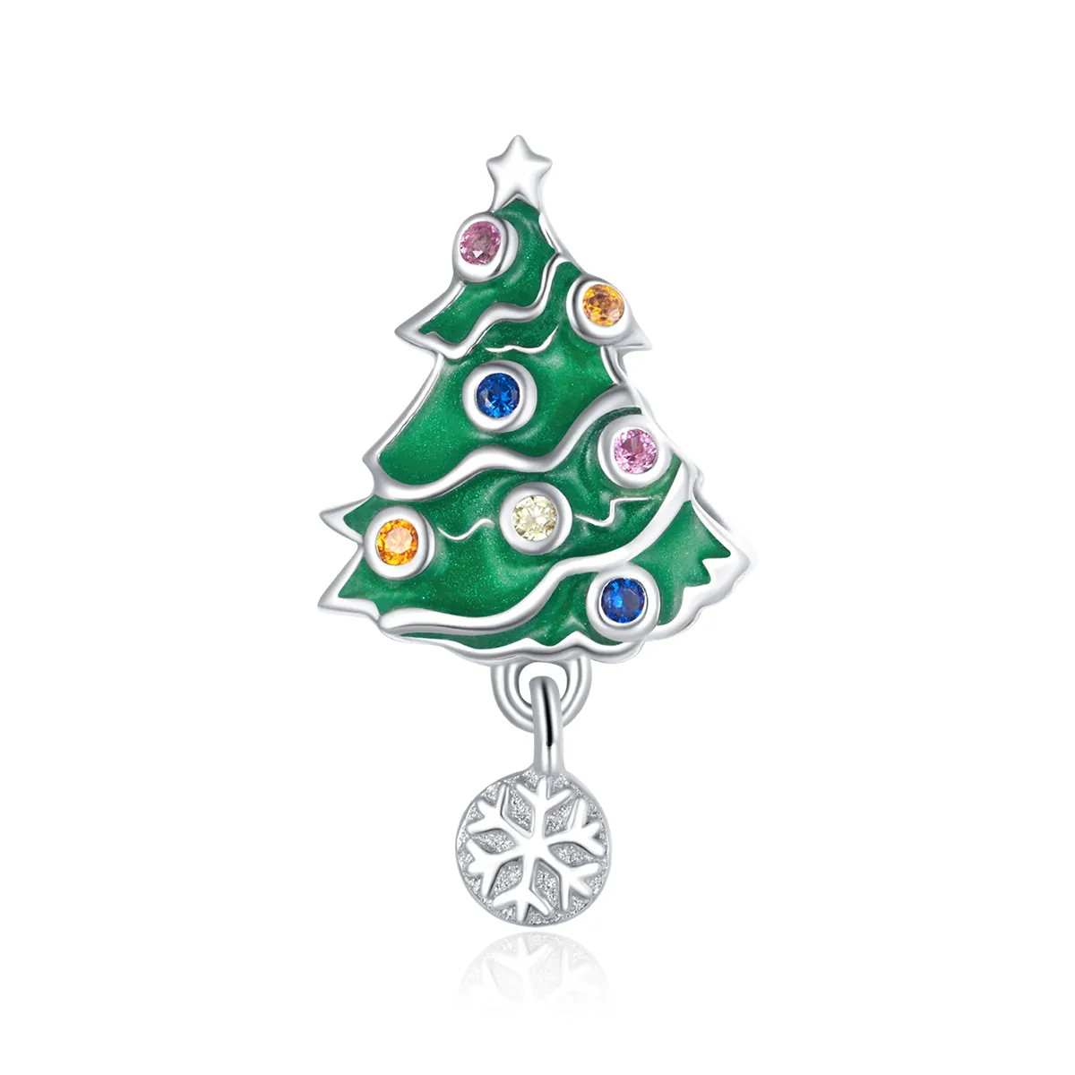 JEEVA Christmas Tree for Women Jewelry Making 925 Sterling Silver Charm fit Silver women DIY Metal Beads Bracelet BSC374