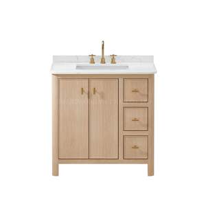 Hot <b>Sale</b> Power Room Vanity Solid Wood <b>Cabinet</b> Set with Mirror - Product Image 1