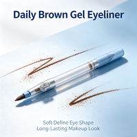 Eyeliner waterproof longue tenue avec taille-crayon intégré, résistant aux bavures toute la journée, résiste à l'eau, à la transpiration et à l'humidité