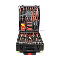 Coffret d'outils en aluminium Kraft d'Allemagne, 186 pièces, avec chariot à roulettes