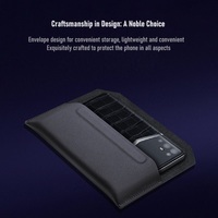 Étui de protection pour téléphone portable VERTU Meta/IVERTU en cuir, type portefeuille, avec design à barrettes