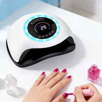 Lámpara de Uñas LED UV BLUEQUE V6, Construcción de Plástico y Metal, Enchufe Europeo, Temporizador Automático (30-120s), Bajo Ruido, para Hogar y Salón