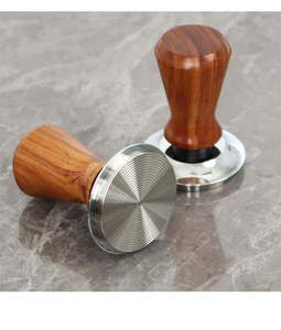 Suang A1 <b>Espresso</b> <b>Tamper</b> Wooden Handle Stainless Steel Constant Pressure Spring Design Classic Style Reusable for 51/53/58mm - Product Image 3