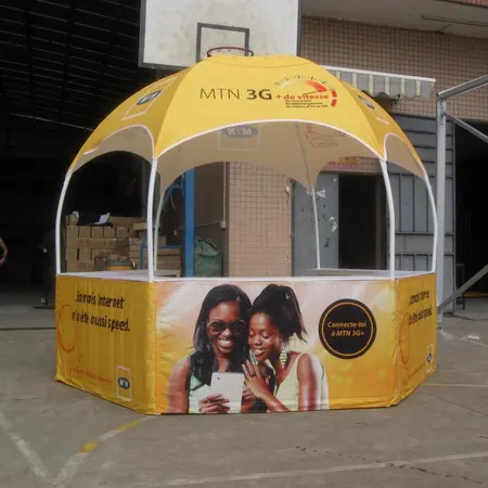 10x10ftドームキオスク形状キャノピー広告テーブルプロモーションテント屋外