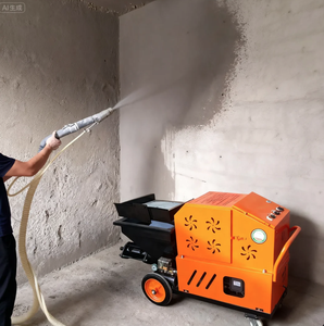 bibo Industrial Intelligent Mortar Spraying Machine Tile Adhesive Cement Glue Mortar <b>Sprayer</b> Machine for Wall Renovation - Product Image 2