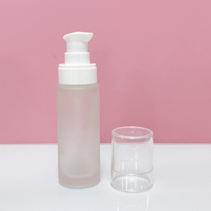 Ensemble de flacons cosmétiques en verre et bouteilles de sérum pour soins de la peau, finition mate transparente givrée, luxe, 30 ml, 50 ml, 100 ml - Product Image 6